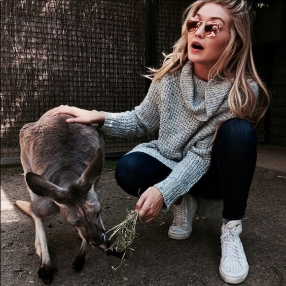 Free People Dylan Tweedy Cowl Neck Chunky Sweater Pullover Size Small - Picture 4 of 9